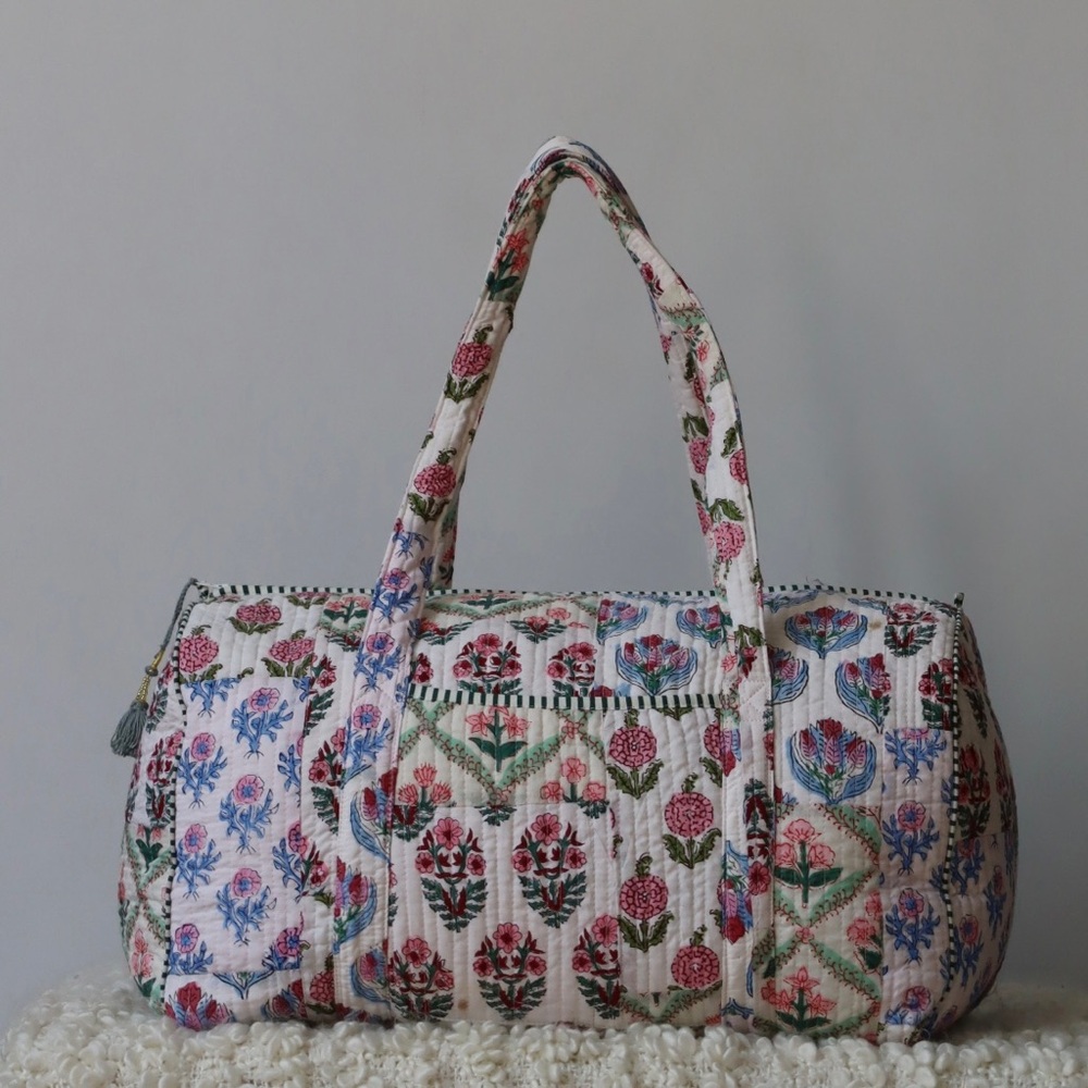 Patchwork duffel bag